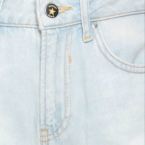 SHOP ★ ART Blue Denim pants side seam stripes 100% cotton jeans - Picture 4 of 15